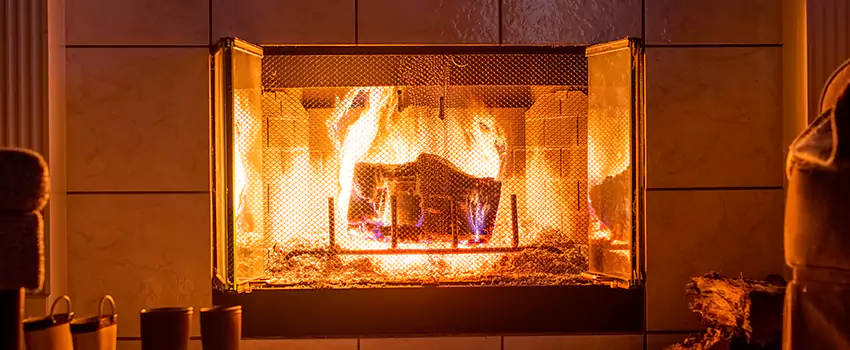Mendota Hearth Landscape Fireplace Installation in Elmwood Park, Illinois